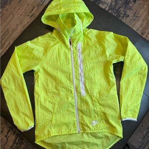 Nike Tech Aeroshield Moto Cape Windbreaker Jacket in Volt/White